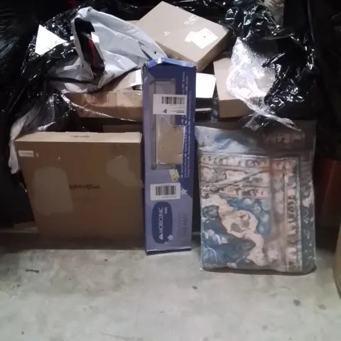 PALLET OF ASSORTED HOUSEHOLD GOODS AND PRODUCTS TO INCLUDE;RUG,REINDEER DECORATION,PLAYMAT