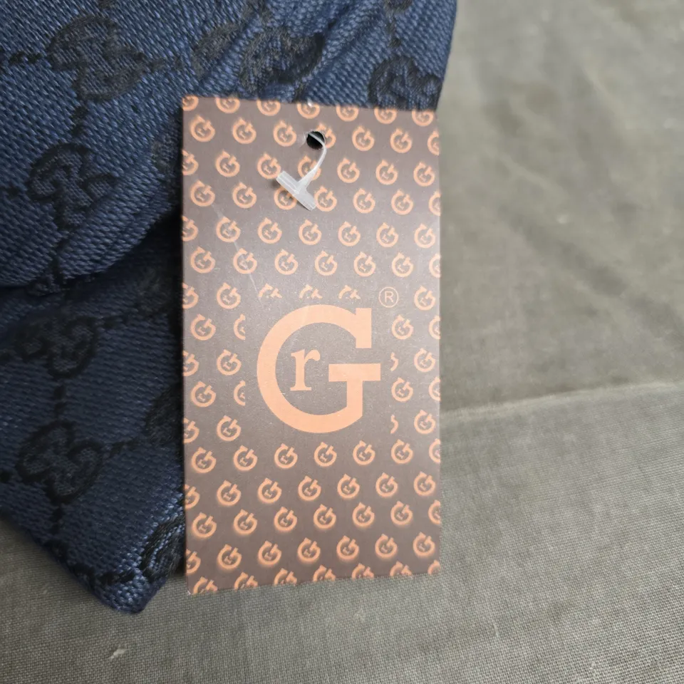 NAVY GR MONOGRAM BASEBALL CAP 