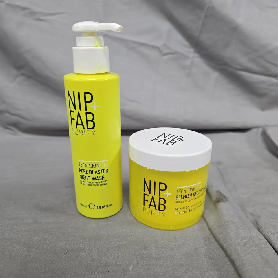 NIP+FAB Purify Teen Skin Fix Pore Blaster Night Wash & Blemish Rescue Cream (Set)