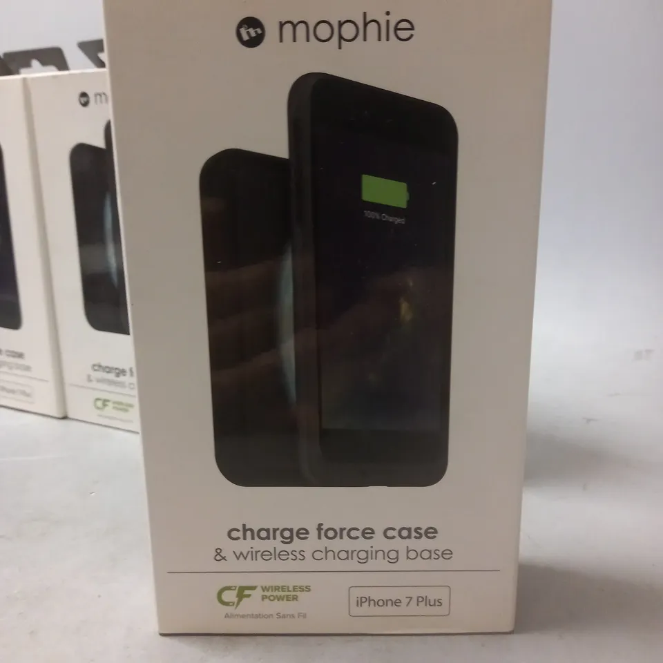 LOT OF 8 BOXED MOPHIE CHARGE FORCE CASE & WIRELESS CHARGING BASE FOT IPHONE 7 PLUS