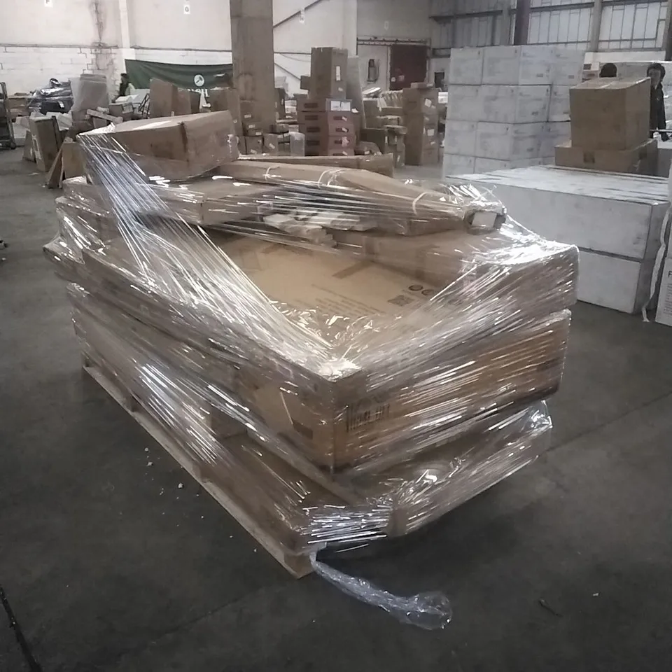 PALLET OF ASSORTED, INCOMPLETE FURNITURE PARTS AND PIECES 