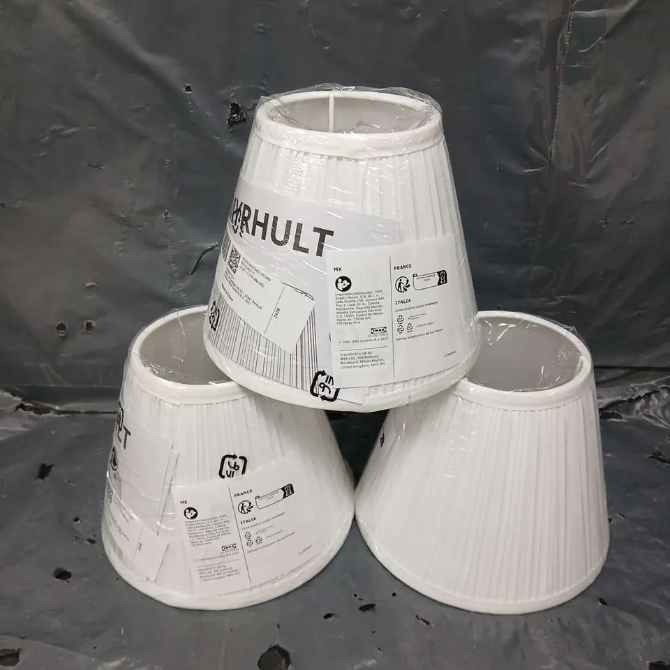 3 X MYRHULT LAMP SHADES IN WHITE 