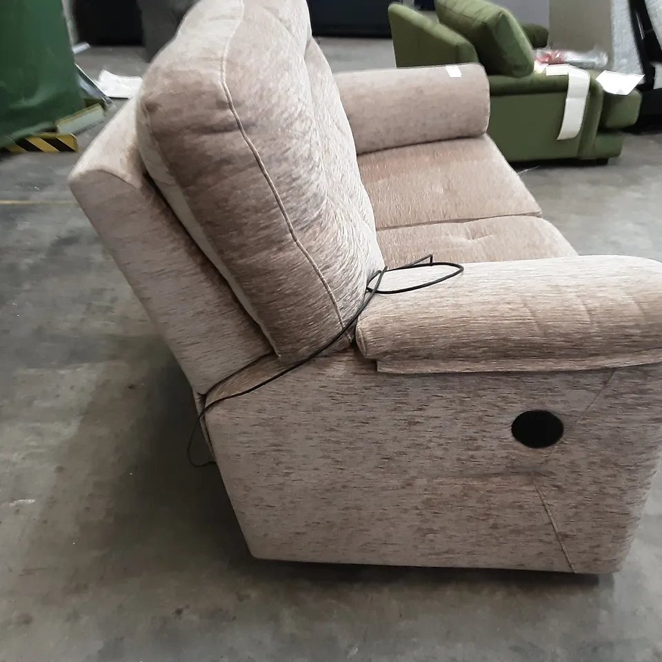 QUALITY BRITISH MANUFACTURED DESIGNER G PLAN STANTON 2 SEATER ELECTRIC RECLINING DOUBLE C224 DESTINY STORM 