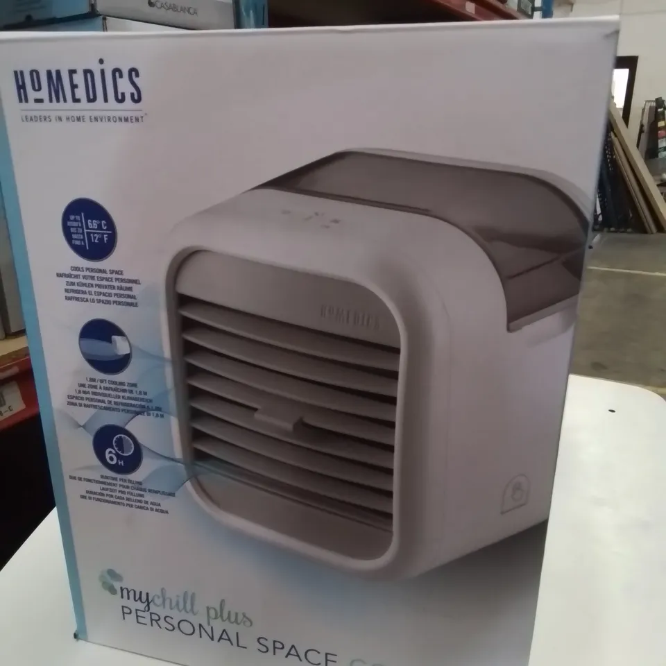 BOXED HOMEDICS MYCHILL PLUS PERSONAL SPACE COOLER 2.0
