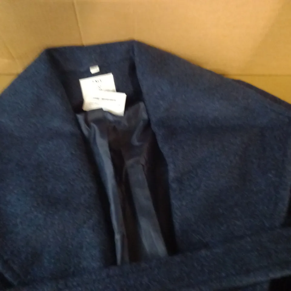 DOROTHY PERKINS TALL BOUCLE OVERSIZED FUNNEL WRAP COAT IN NAVY - 10