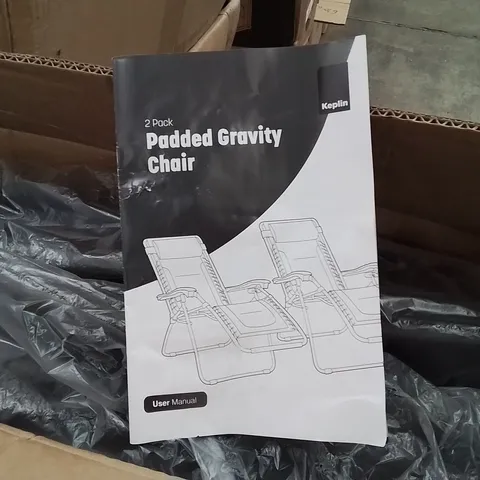 BOXED KEPLIN 2 PACK OF PADDED GRAVITY CHAIRS -TEAL-