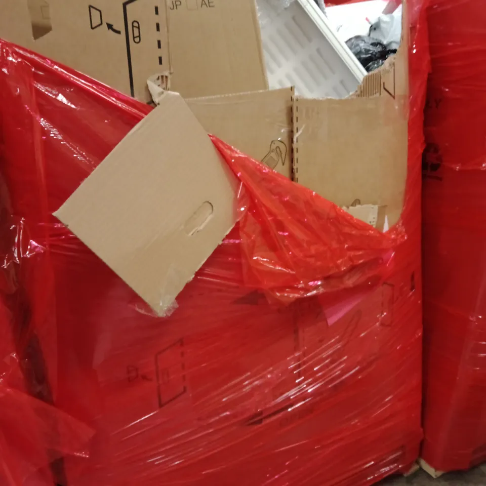 PALLET OF ASSORTED HOUSEHOLD GOODS AND PRODUCTS TO INCLUDE; TOILET SEAT,FULL LENGTH MIRROR, PHOTO FRAME