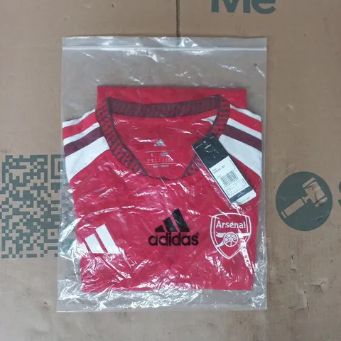 BAGGED ADIDAS ARSENAL FOOTBALL JERSEY IN RED SIZE LARGE