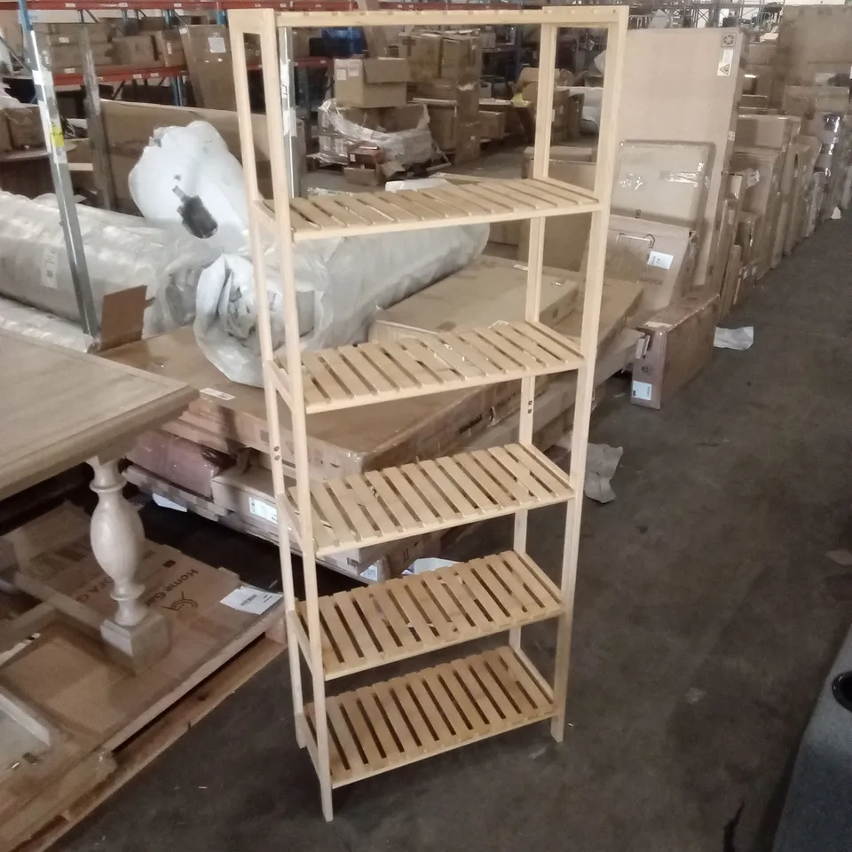 BAMBOO STORAGE SHELF, 6-TIER SHELVING UNIT
