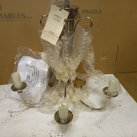 M&S HOME GRACE 5LT CHANDELIER