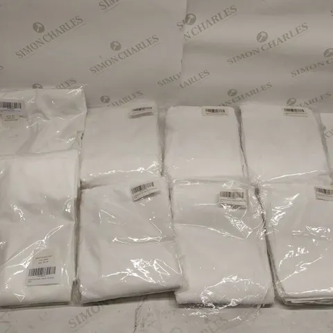 BOX OF APPROXIMATELY 2X BRAND NEW 18" X 18" VELVET WHITE CUSHION COVERS, 6X 4PCS BRAND NEW CRAFT NATIVE WHITE PREMIUM PILLOW COVERS