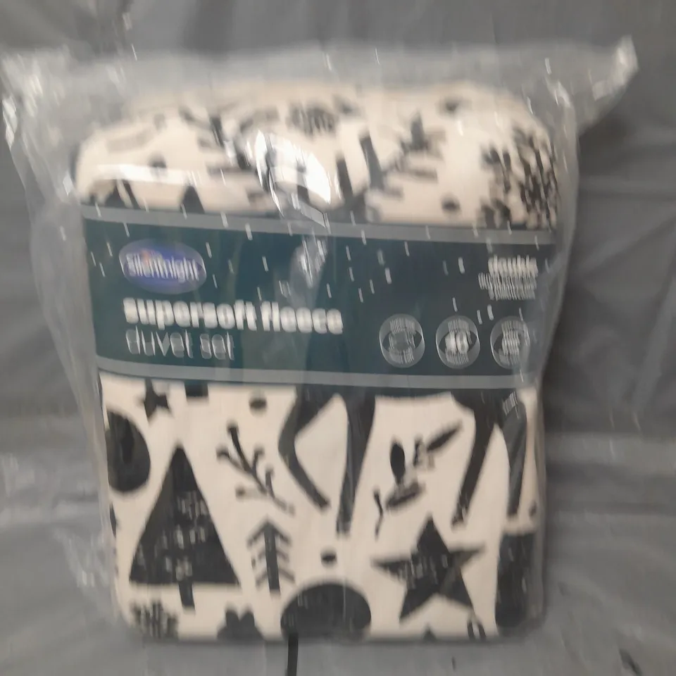 SILENT NIGHT SUPERSOFT FLEECE DUVET SET - DOUBLE  RRP £25