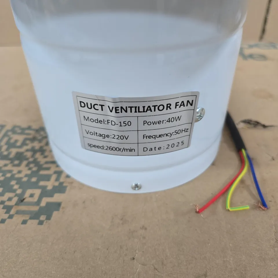 DUCT VENTILATOR FAN FD-150 – 40W, 220V, 50HZ