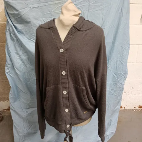 COZEE HOME LOUNGE KNITTED HOODIE – DARK GREY, SIZE L