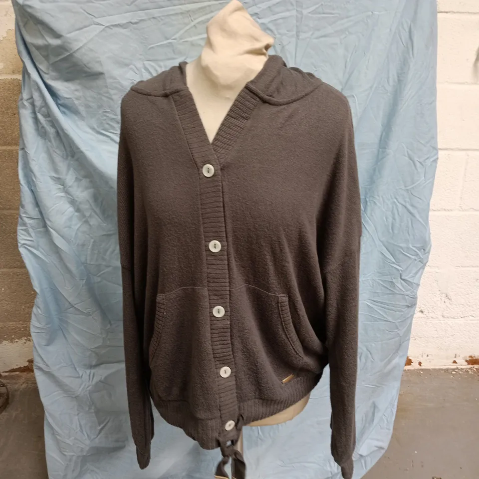 COZEE HOME LOUNGE KNITTED HOODIE – DARK GREY, SIZE L