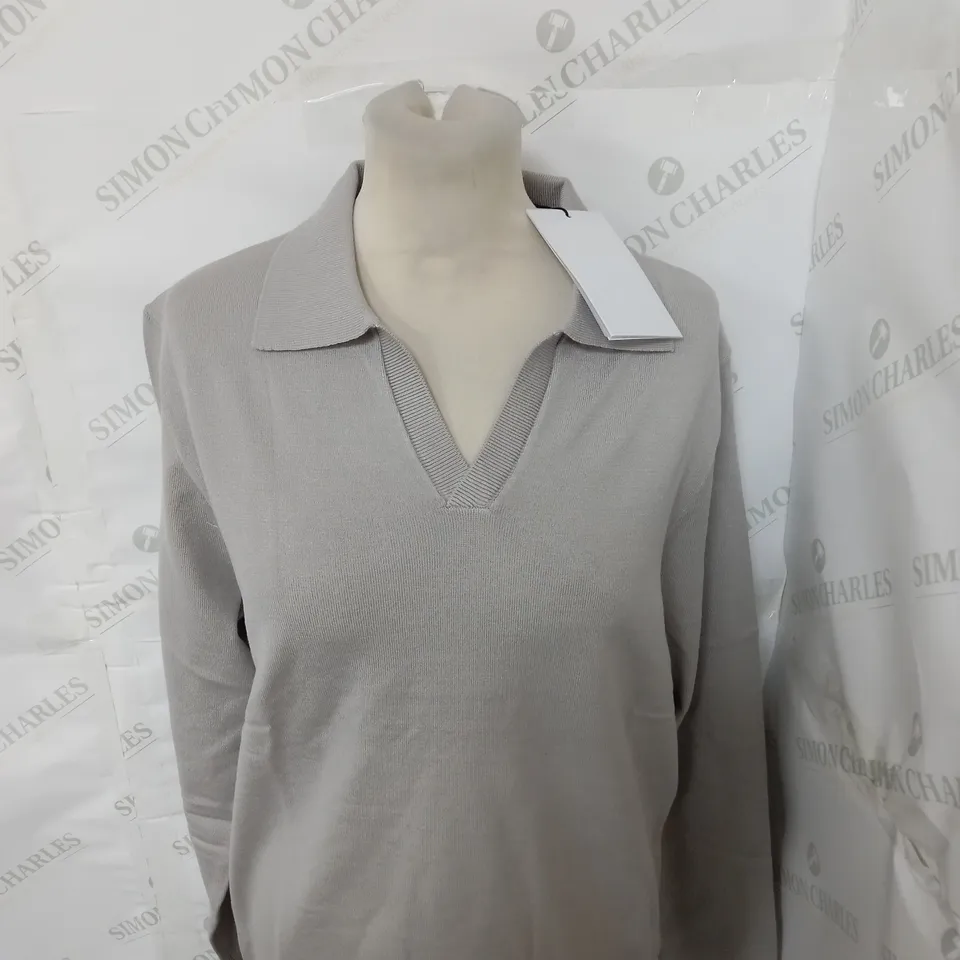 RAITH KNITTED LONG SLEEVE POLO SIZE S 