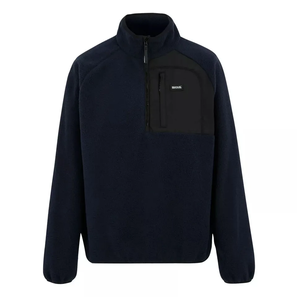 BRAND NEW REGATTA MEN'S FRANKIE BORG HALF ZIP FLEECE NAVY BLUE SIZE L