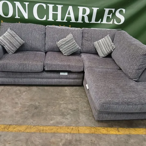 GREY L-SHAPED FABRIC SOFA WITH CHAISE – MODERN SECTIONAL