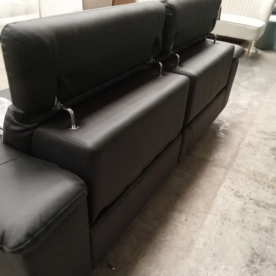 LORENZA 3 SEATER LEATHER/FAUX LEATHER POWER RECLINER RRP £1249