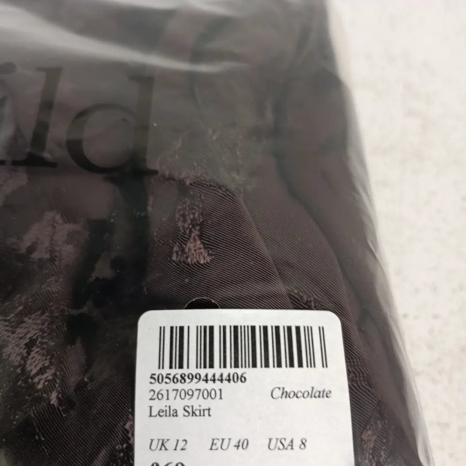 NOBODYS CHILD LEILA SKIRT - UK 12 (EU 40, USA 8) CHOCOLATE