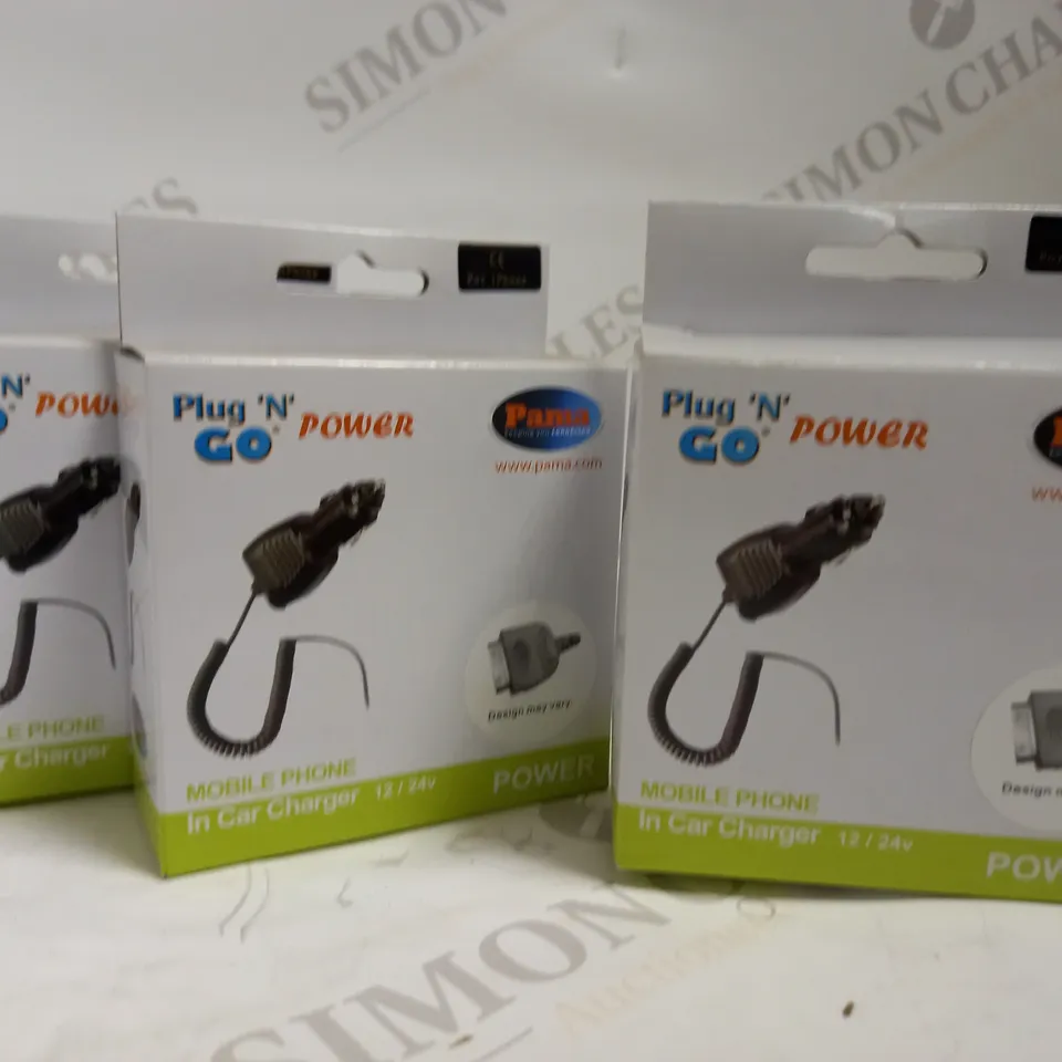LOT OF APPROXIMATELY 48 PLUG N GO IN CAR CHARGERS