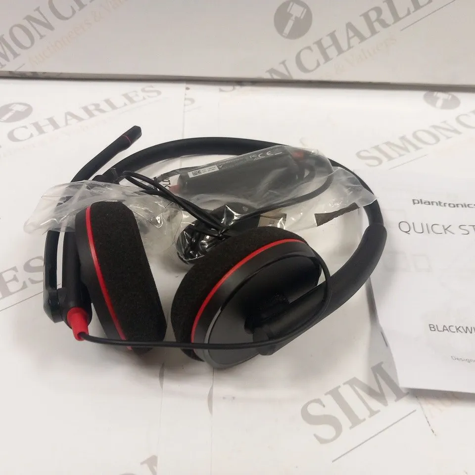 4 PLANTRONICS BLACKWIRE 3200 SERIES HEADSETS