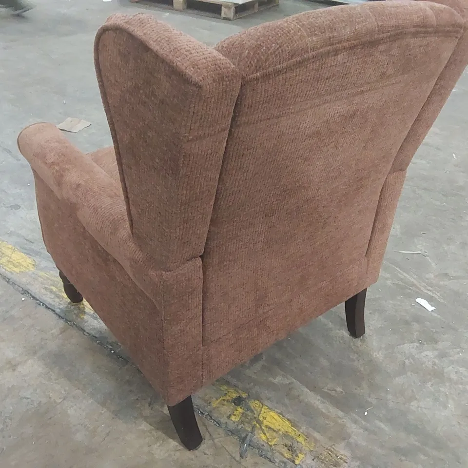 QUALITY DESIGNER FABRIC UPHOLSTERED ARMCHAIR