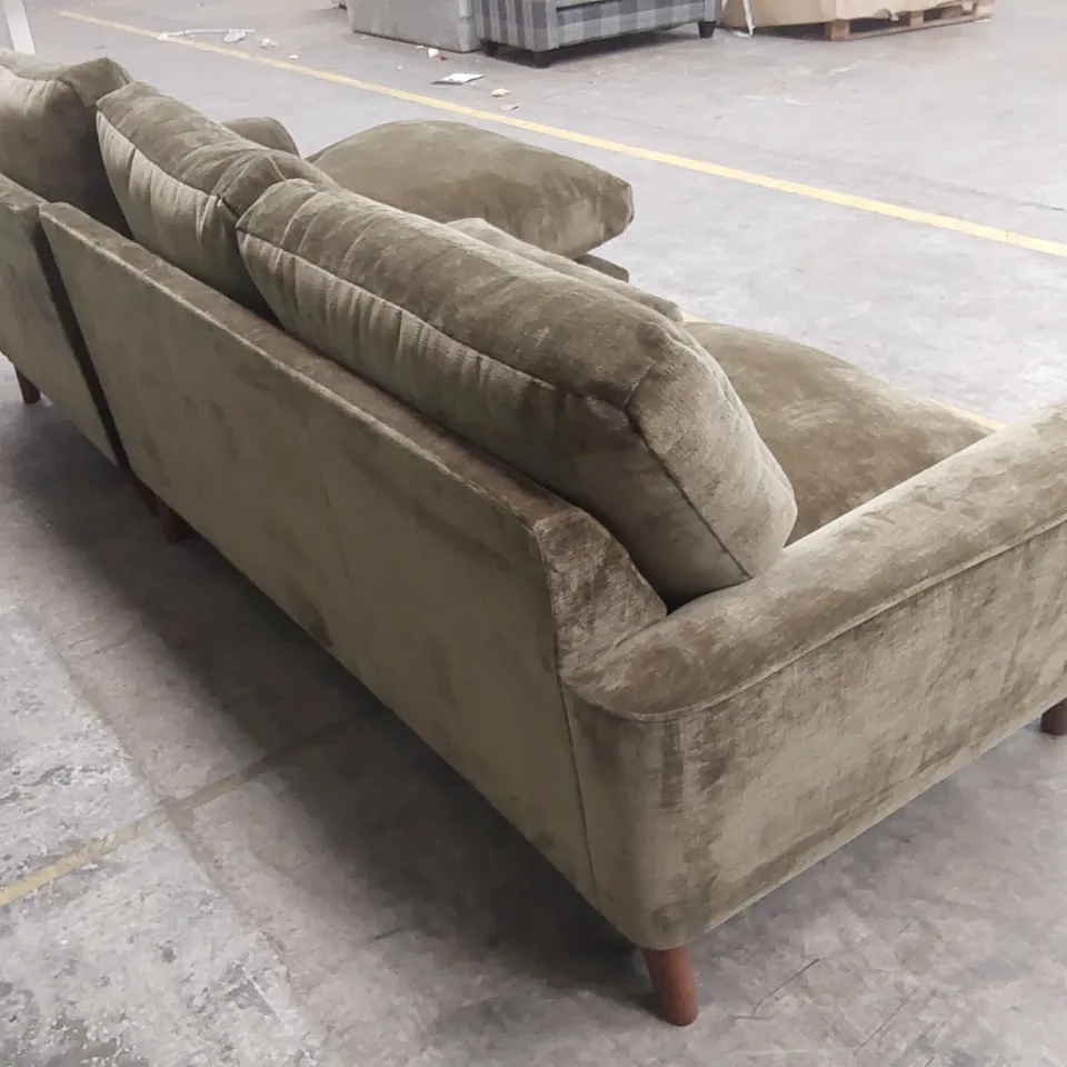 ASTRID RIGHT HAND FABRIC CORNER CHAISE SOFA - OLIVE RRP £1499