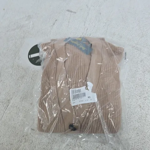 BAGGED RUTH LANGSFORD BUTTON FRONT CARDIGAN TAUPE SIZE XS