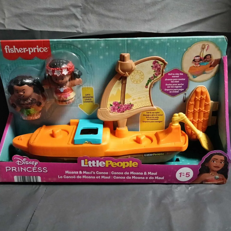 FISHER-PRICE LITTLE PEOPLE DISNEY PRINCESS MOANA & MAUI’S CANOE SET