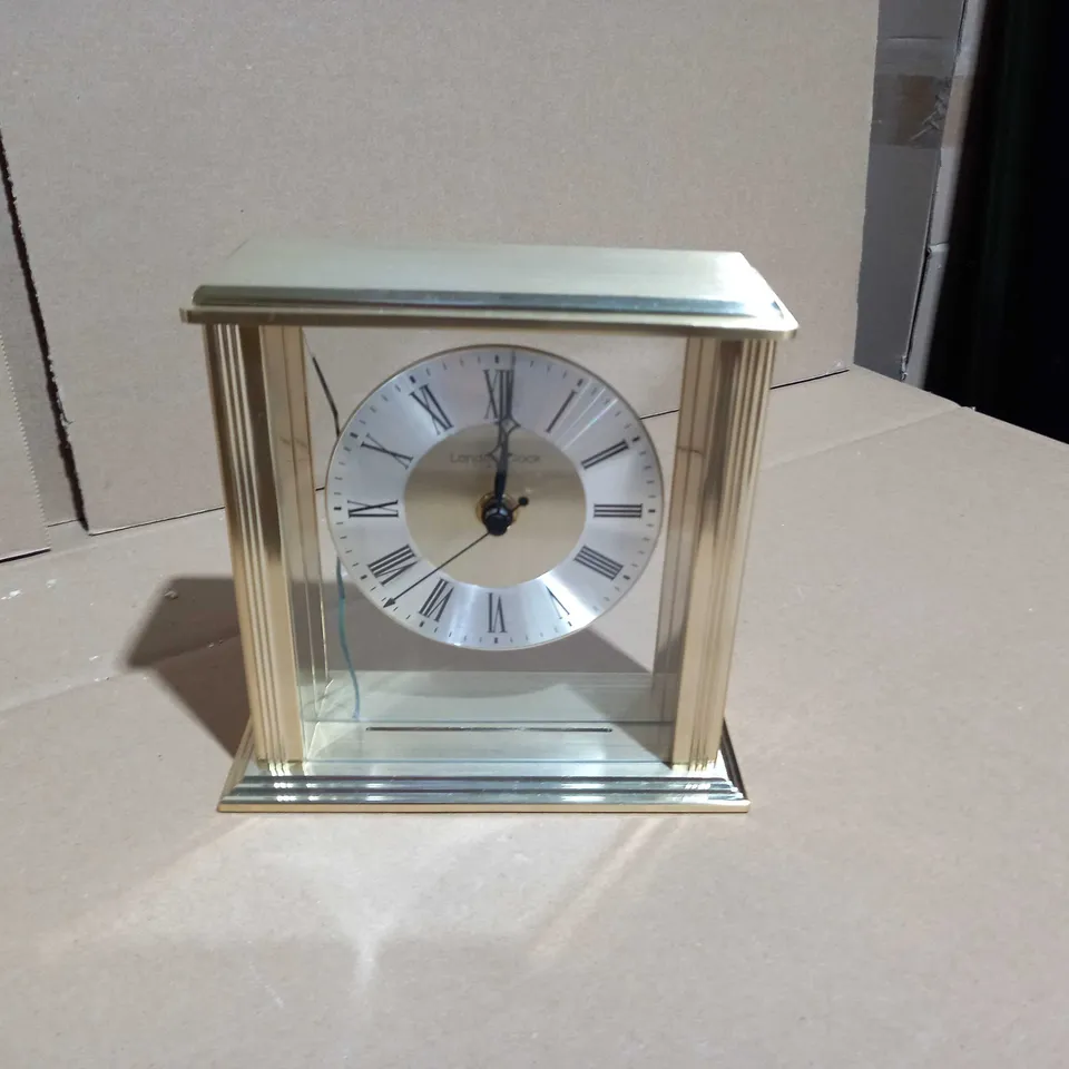DESIGNER BRUSHED GOLD EFFECT MANTEL CLOCK