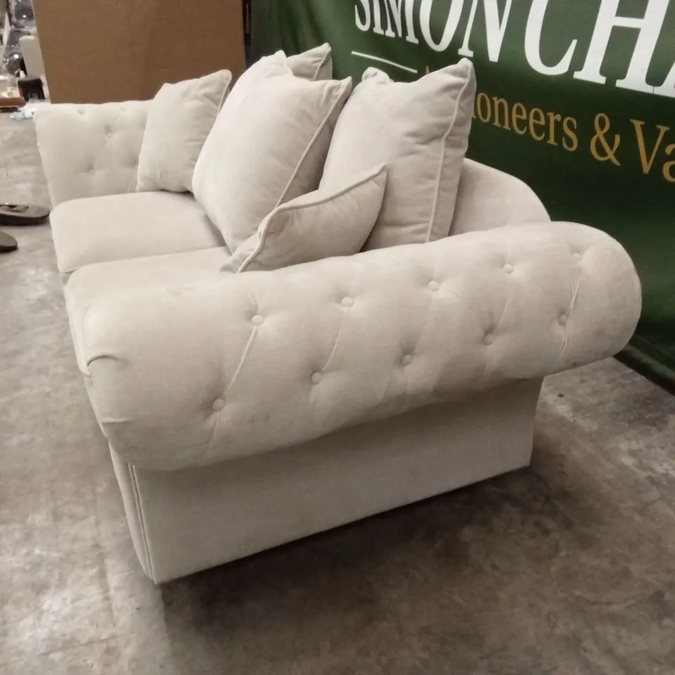 WINDSOR 2 SEATER FABRIC SCATTER BACK SOFA - NATURAL RRP £899