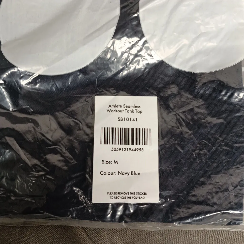 BAGGED SWEATY BETTY ATHLETE SEAMLESS WORKOUT TANK TOP SB10141 – NAVY BLUE – SIZE M