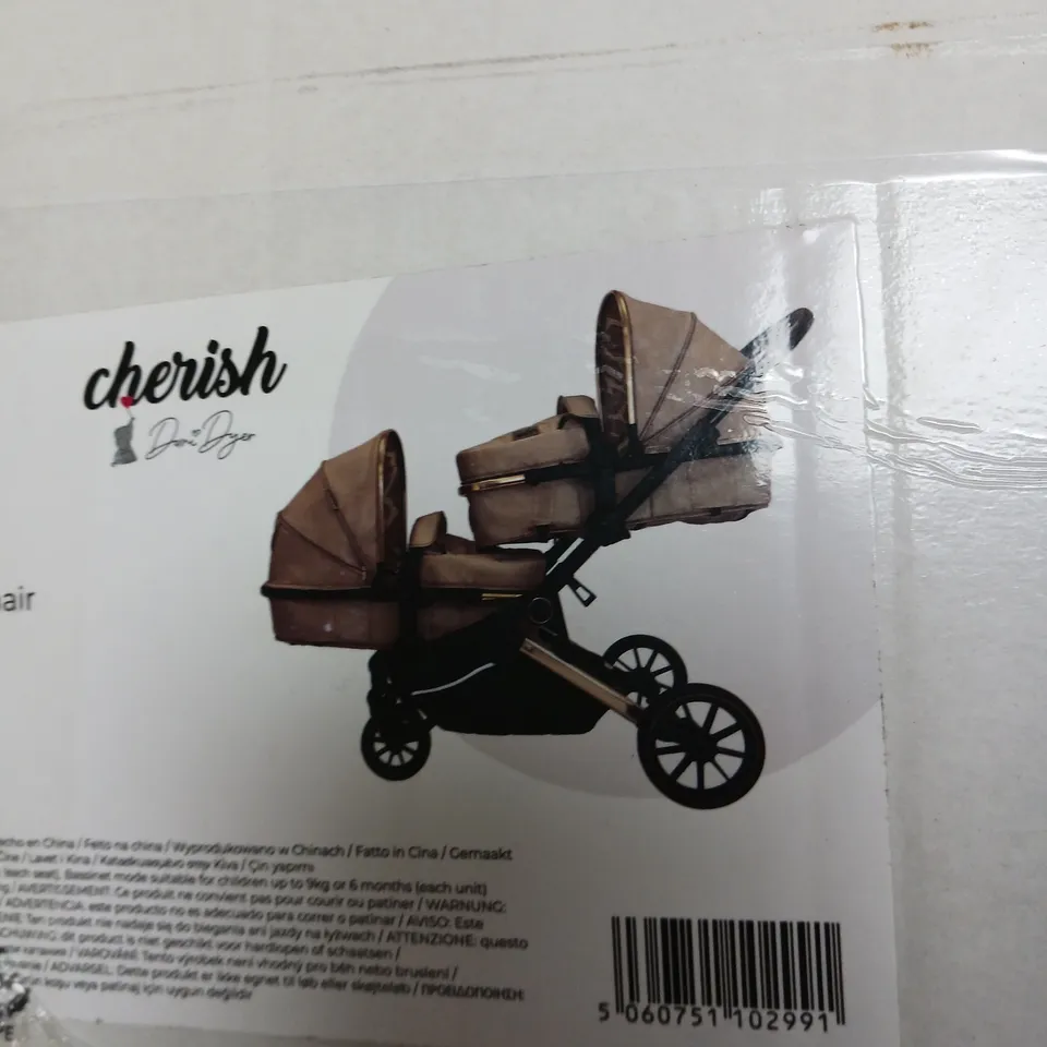 MY BABIIE MB33 TANDEM PUSHCHAIR DANI DYER - BEIGE -  COLLECTION ONLY RRP £449.99