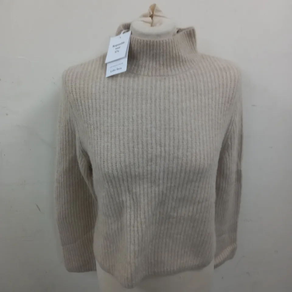 & OTHER STORIES LIGHT BROWN KNIT JUMPER - XS