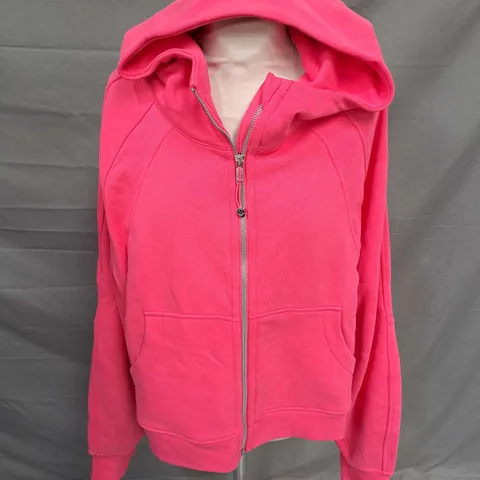 LULULEMON SCUBA OVERSIZED FULL ZIP HOODIE IN PINK SIZE XL/XXL