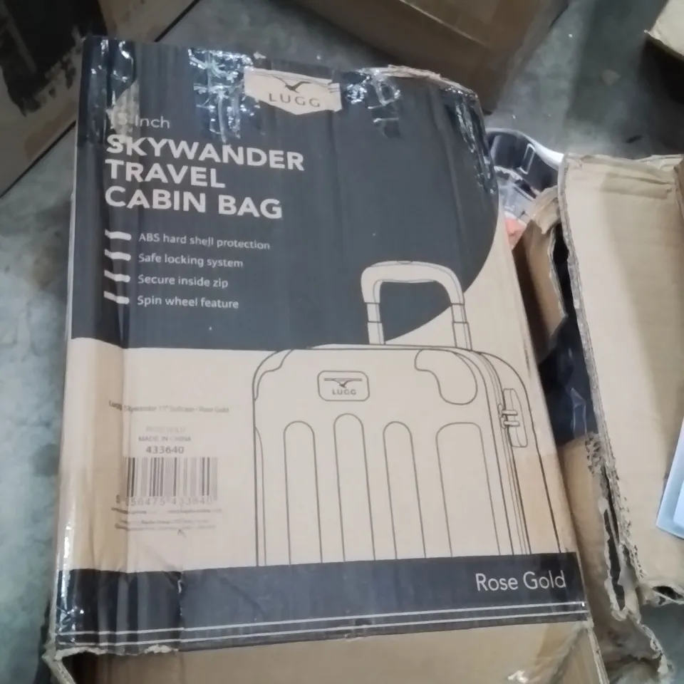 BOXED LUGG 15INCH SKYWANDER TRAVEL CABIN BAG ROSE GOLD