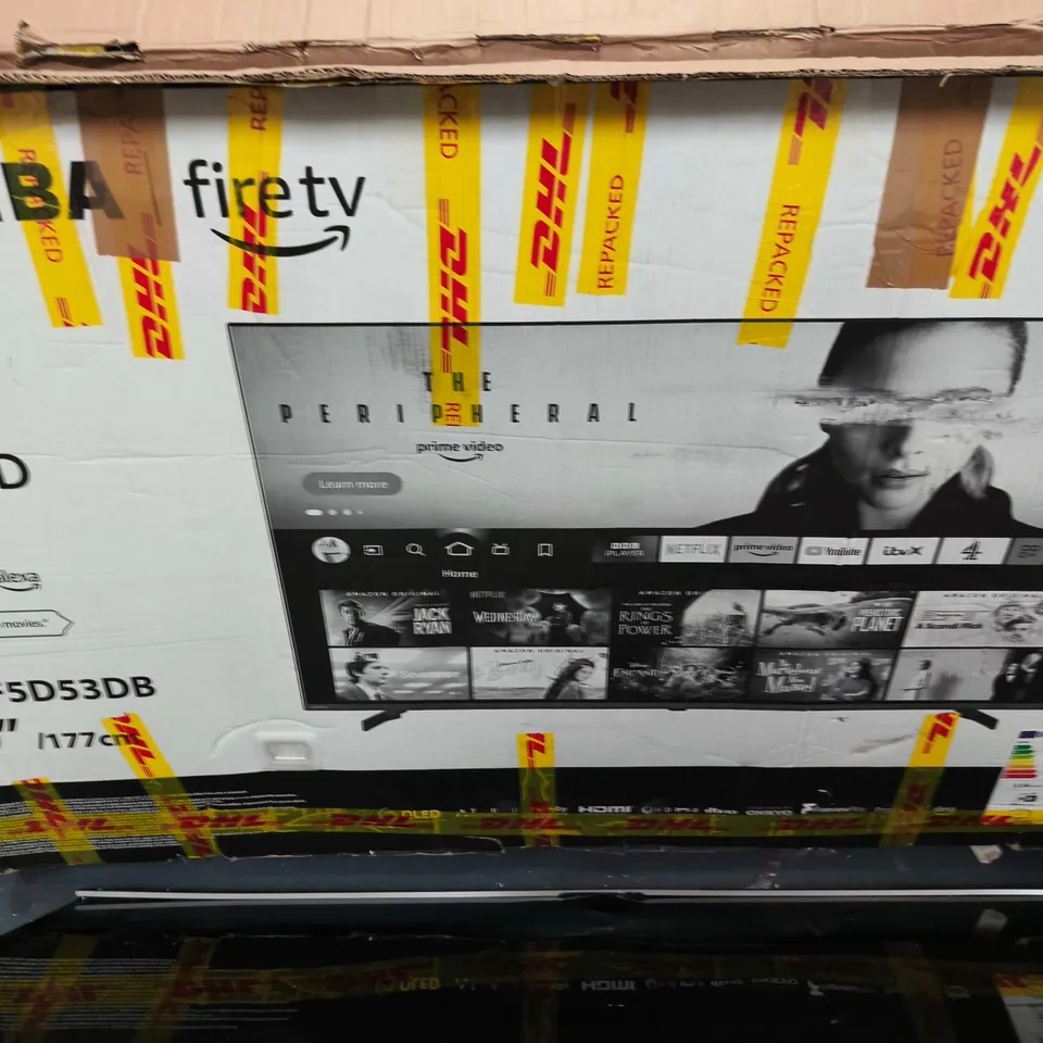 TOSHIBA 70-INCH FIRE TV EDITION TV – MODEL 70QF5D53DB (BOXED) SMASHED SCREEN 