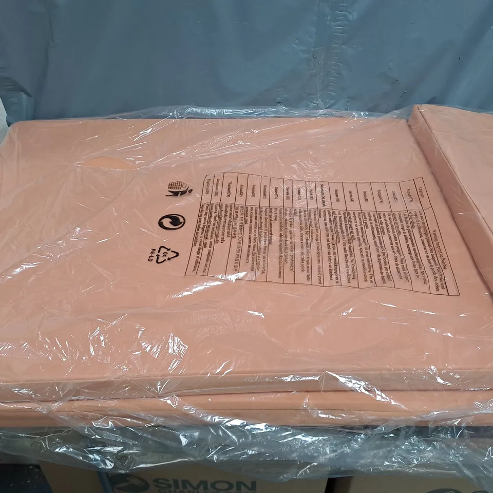 BOXED LOUNGER CUSHION CHAIR IN TERRACOTTA - 190CM