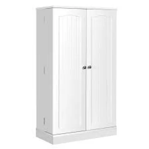 BOXED COSTWAY 2 DOOR PANTRY CABINET WITH 6 ADJUSTABLE SHELVES - WHITE