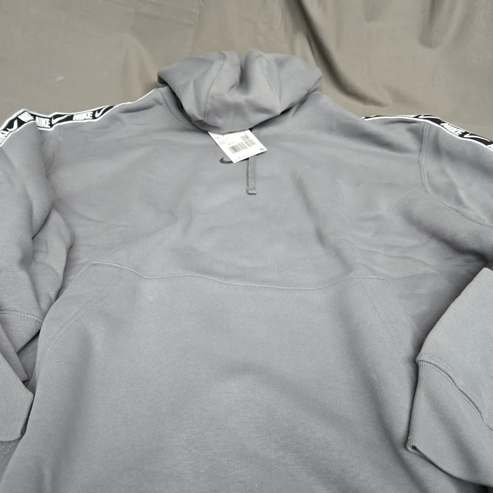 NIKE TAPE FLEECE HOODIE IN GREY - XXL