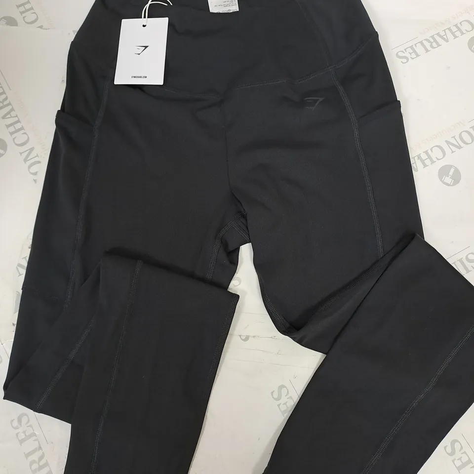 GYMSHARK POCKET LEGGINGS IN BLACK - M 