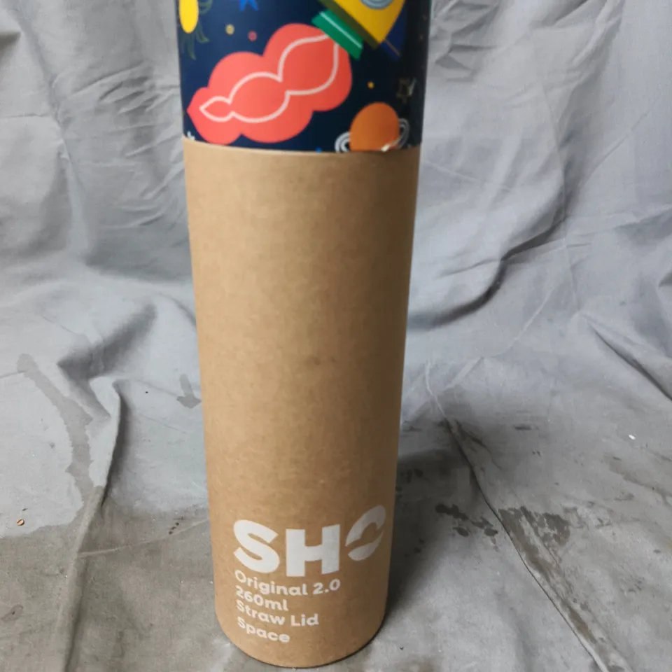 SHO ORIGINAL 2.0 260ML SPACE BOTTLE WITH STRAW LID – BLUE