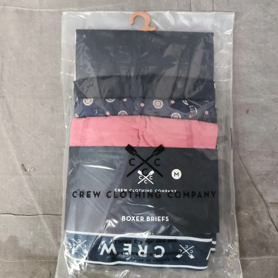 BAGGED CREW CLOTHING COMPANY 3-PACK BOXER BRIEFS SIZE MEDIUM