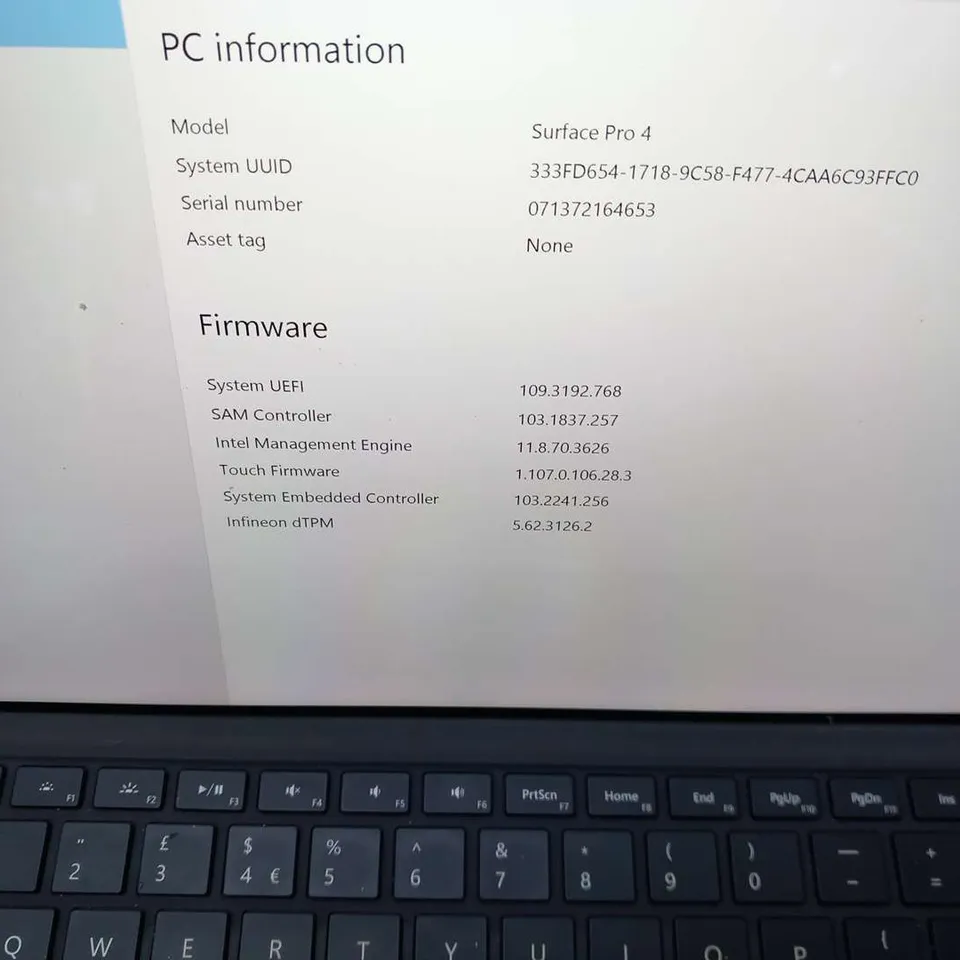 MICROSOFT SURFACE PRO 4 128GB 