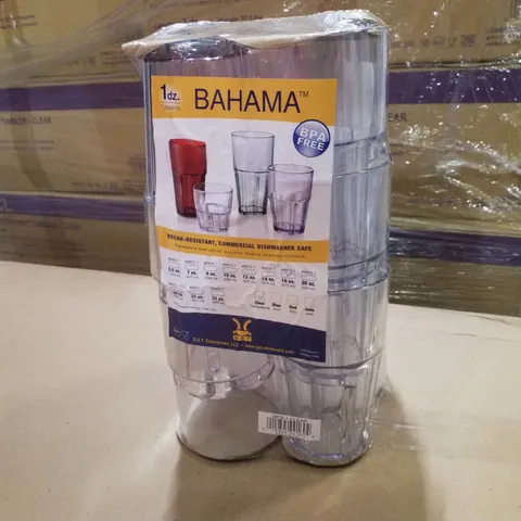 BOX CONTAINING 72 BRAND NEW BAHAMA 16OZ TUMBLERS - CLEAR 