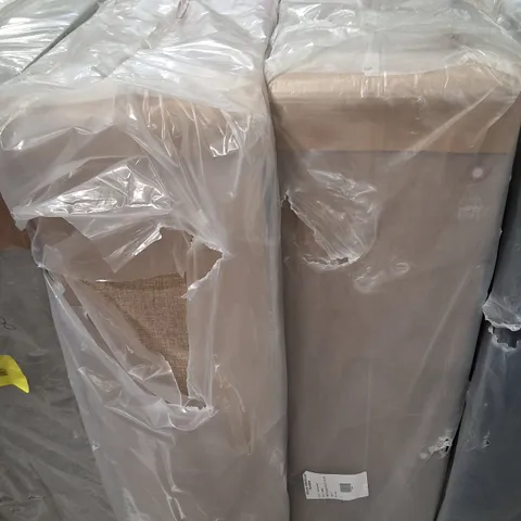 UNIVERSAL 135CM 4 DRAWER NATURAL LINEN DIVAN BASE (2 PARTS)