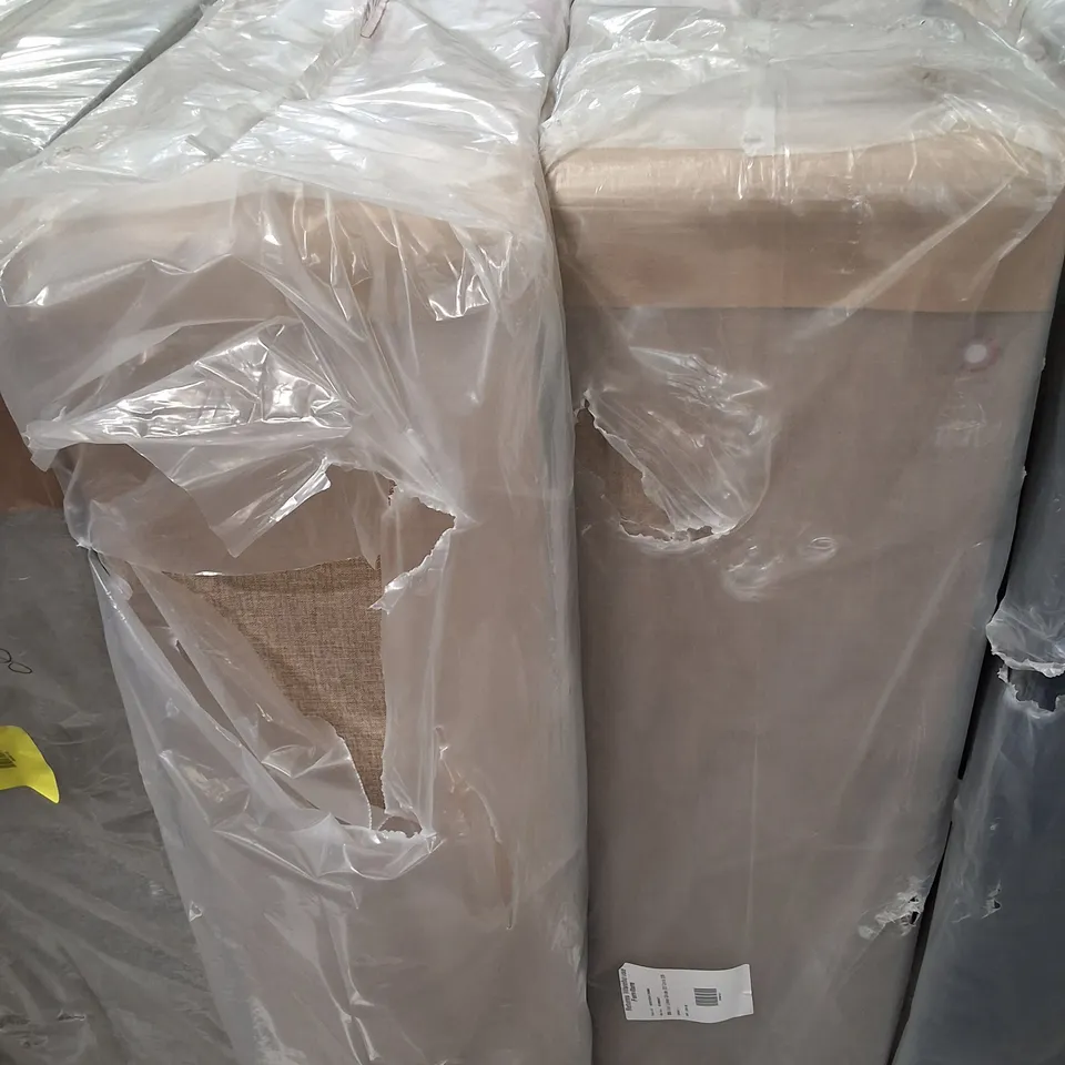 UNIVERSAL 135CM 4 DRAWER NATURAL LINEN DIVAN BASE (2 PARTS)