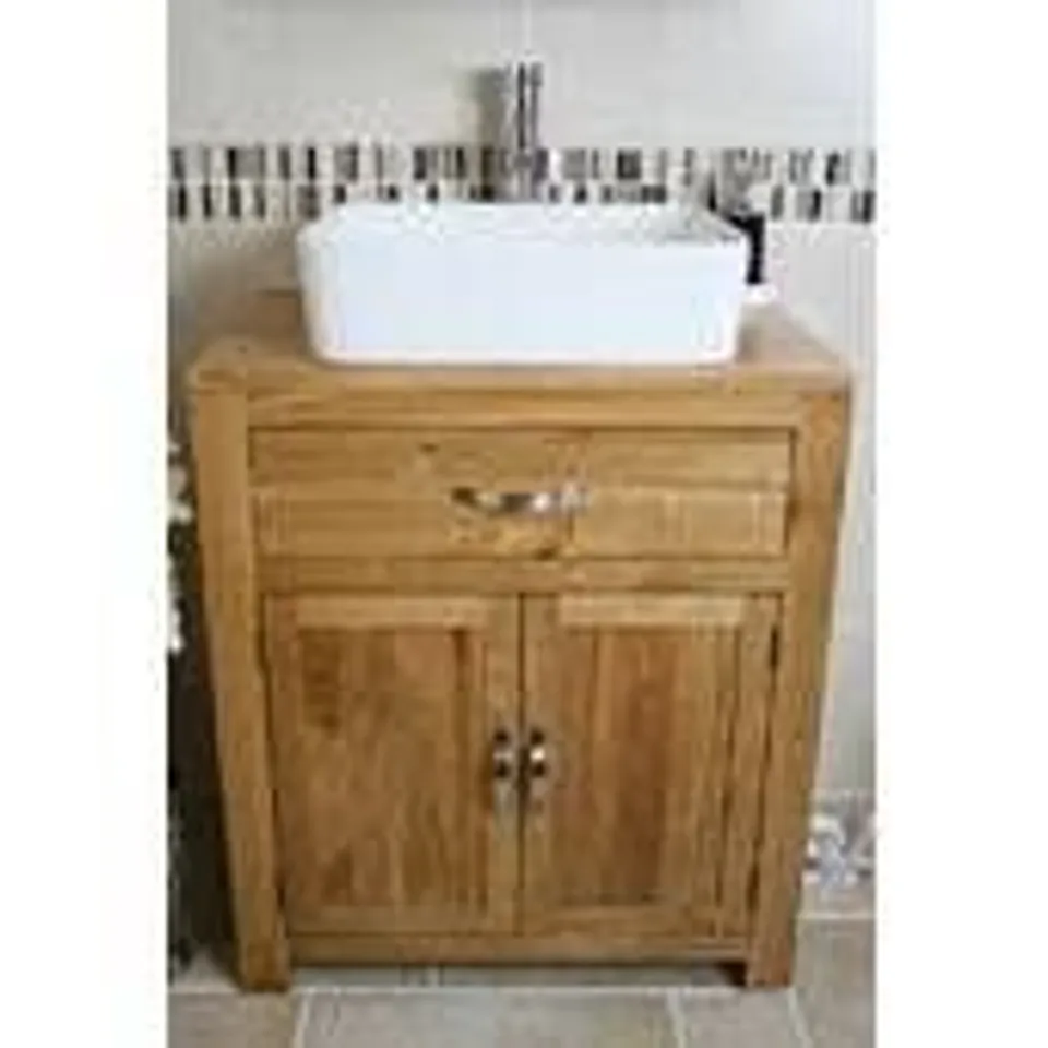 BOXED ROBINSONVILLE SOLID OAK EFFECT FREE-STANDING VANITY (1 BOX)