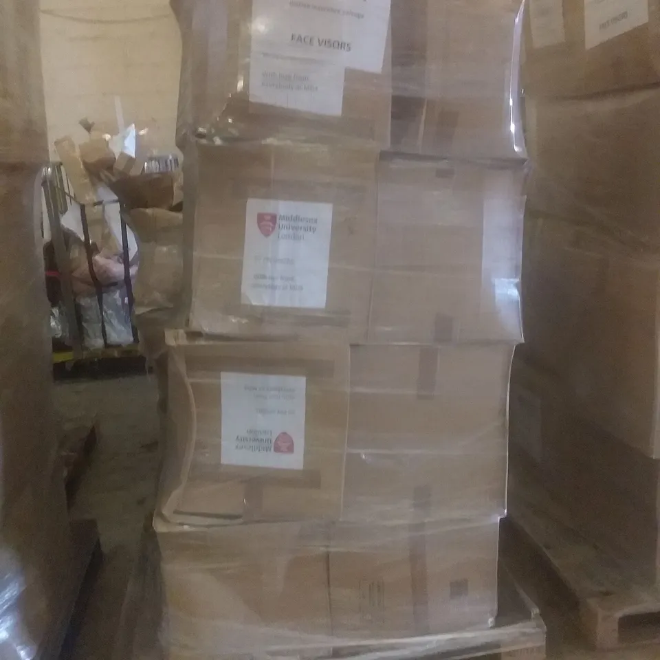 PALLET OF APPROXIMATELY 750 FACE MASK VISORS